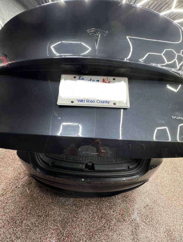 Paintless Dent Repair (PDR) after — 2022 Tesla Model Y, Calgary
